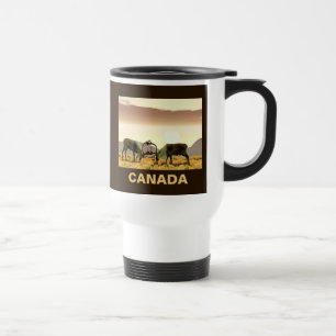 Caribou Duel - Canada Travel Mug