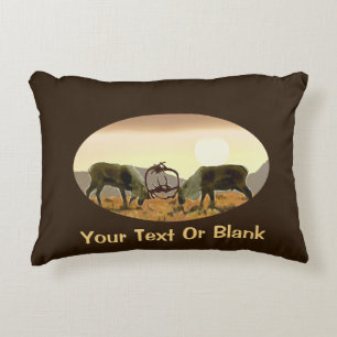Caribou Duel Decorative Cushion