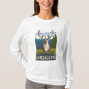 Caribou in the Wild- Vintage Travel Poster T-Shirt
