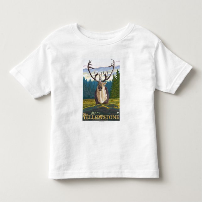 Caribou in the Wild - West Yellowstone, MT Toddler T-Shirt (Front)