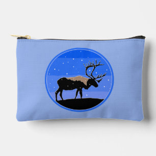 Caribou in Winter - Original Wildlife Art Accessory Pouch