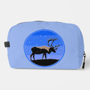 Caribou in Winter - Original Wildlife Art Dopp Kit