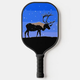 Caribou in Winter - Original Wildlife Art Pickleball Paddle