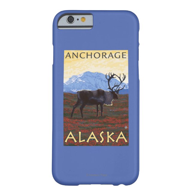 Caribou Scene - Anchorage, Alaska Case-Mate iPhone Case (Back)