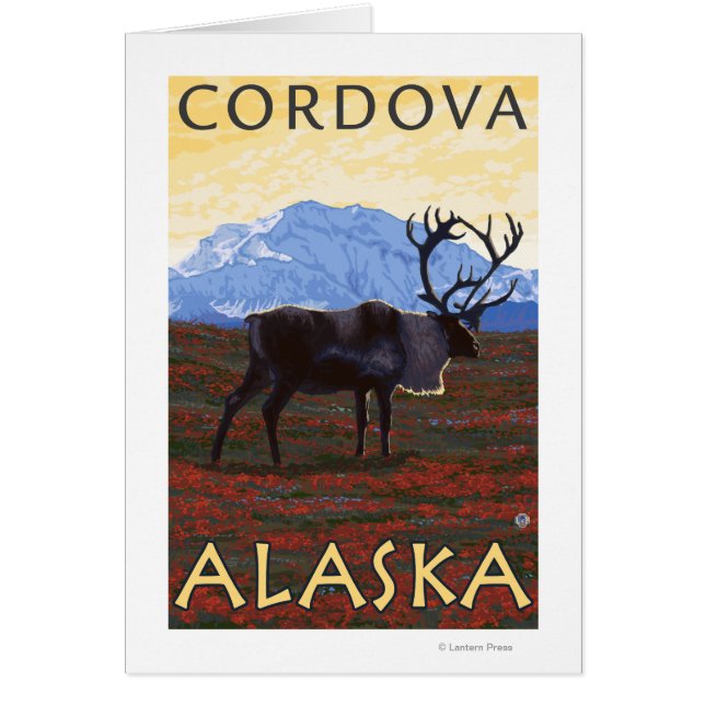 Caribou Scene - Cordova, Alaska (Front)
