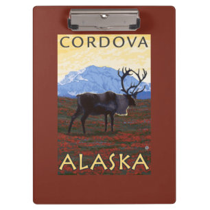 Caribou Scene - Cordova, Alaska Clipboard