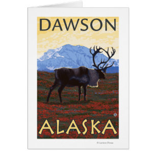 Caribou Scene - Dawson, Alaska