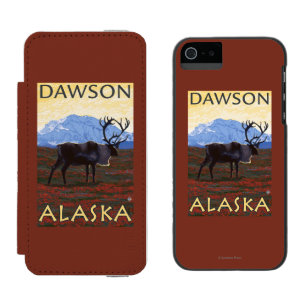 Caribou Scene - Dawson, Alaska Incipio Watson™ iPhone 5 Wallet Case