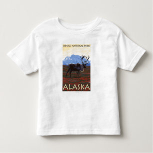 Caribou Scene - Denali National Park, Alaska Toddler T-Shirt