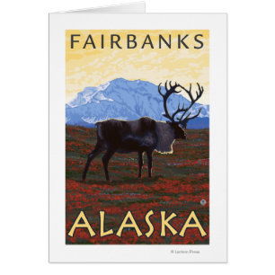 Caribou Scene - Fairbanks, Alaska