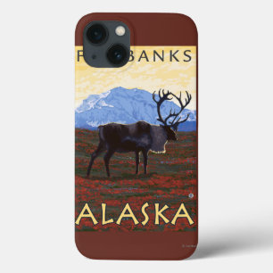 Caribou Scene - Fairbanks, Alaska iPhone 13 Case
