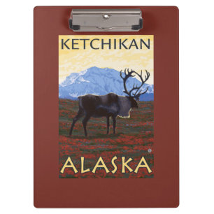 Caribou Scene - Ketchikan, Alaska Clipboard