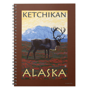 Caribou Scene - Ketchikan, Alaska Spiral Notebook
