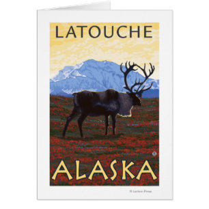 Caribou Scene - Latouche, Alaska