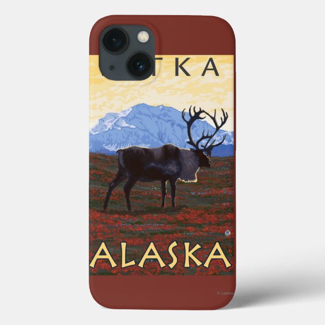 Caribou Scene - Sitka, Alaska Case-Mate iPhone Case (Back)