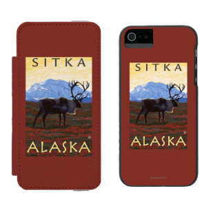 Caribou Scene - Sitka, Alaska Incipio Watson™ iPhone 5 Wallet Case