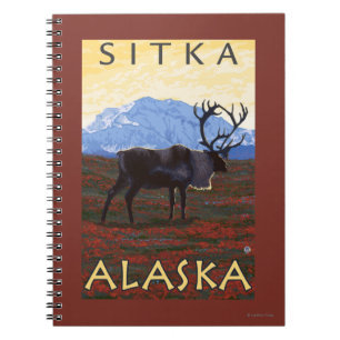 Caribou Scene - Sitka, Alaska Spiral Notebook