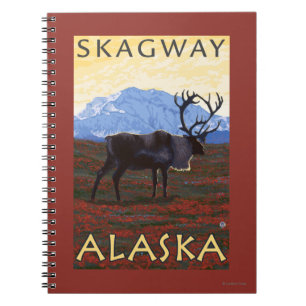 Caribou Scene - Skagway, Alaska Spiral Notebook