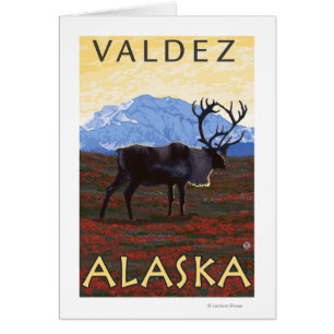 Caribou Scene - Valdez, Alaska