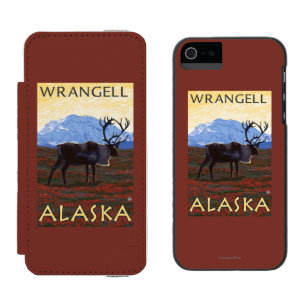 Caribou Scene - Wrangell, Alaska Incipio Watson™ iPhone 5 Wallet Case