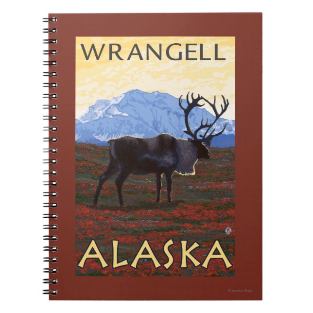 Caribou Scene - Wrangell, Alaska Notebook (Front)