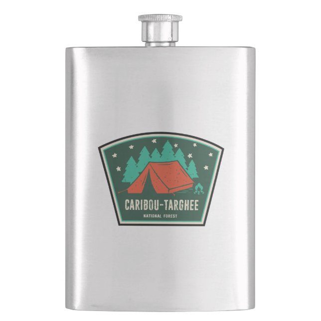 Caribou-Targhee National Forest Camping Hip Flask (Front)