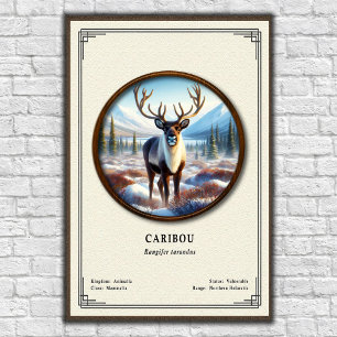 Caribou Zoology Series Poster