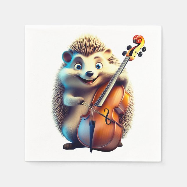 Caricature, Cartoon, Illustration  A musical  Napkin (Front)