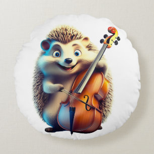 Caricature, Cartoon, Illustration  A musical  Round Cushion