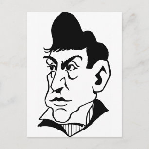 Caricature Marquis de Lafayette Postcard