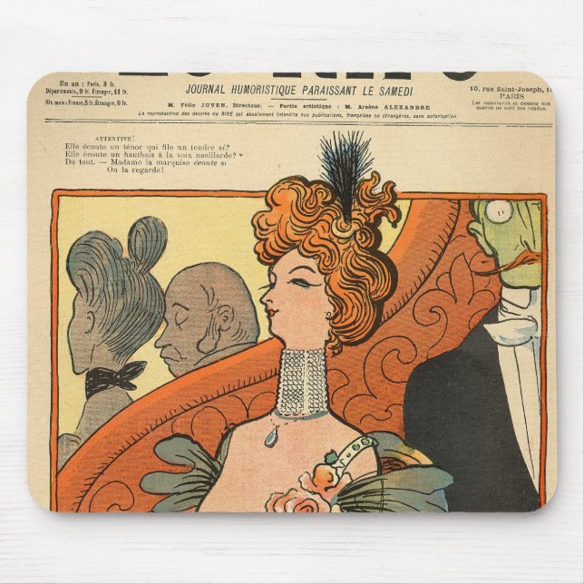 Caricature of a French Marquise Mouse Pad (Front)