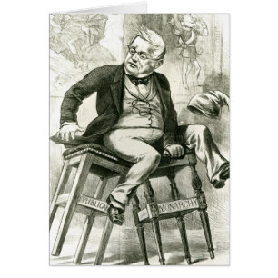 Caricature of Adolphe Thiers  between two