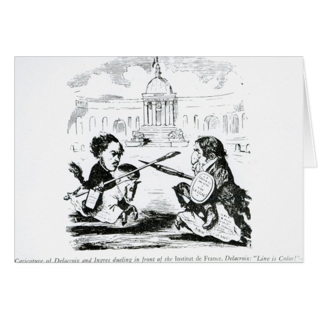 Caricature of Delacroix and Ingres (Front Horizontal)