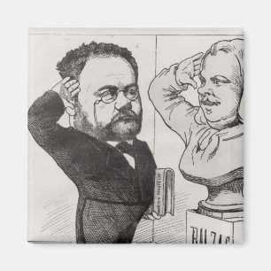 Caricature of Emile Zola Magnet