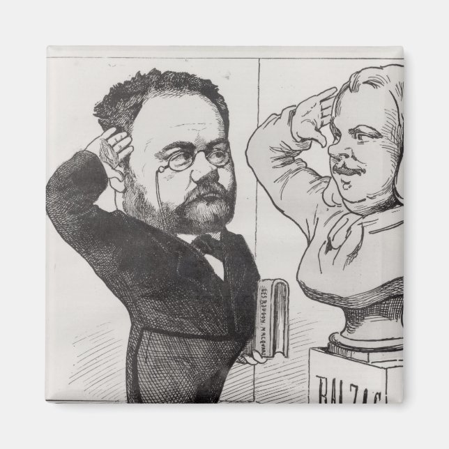 Caricature of Emile Zola Magnet (Front)