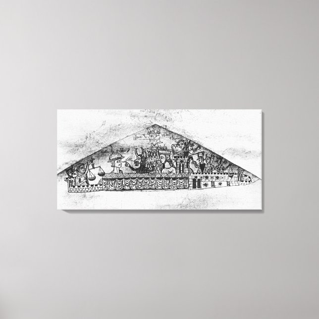 Caricature of English Jews, from a Haggadah Canvas Print (Front)