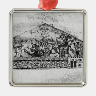 Caricature of English Jews, from a Haggadah Metal Tree Decoration