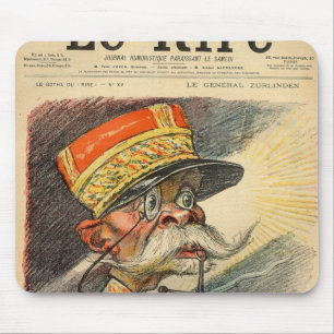 Caricature of General Zurlinden Mouse Pad