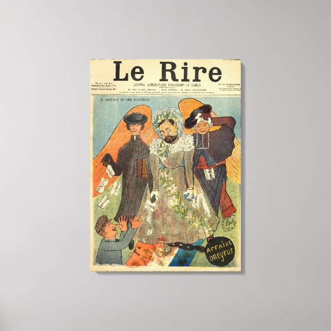 Caricature of Joseph Reinach Canvas Print (Front)