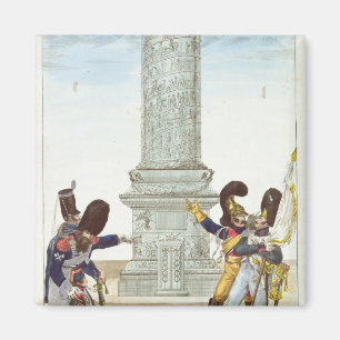 caricature of soldiers at the Colonne Vendome Magnet