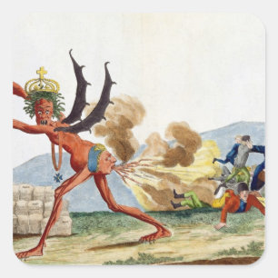 Caricature of the English Government, 1793 Square Sticker