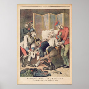 Caricature of the Triple Alliance Poster