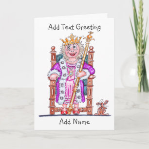 Caricature of Woman Queen or Princess Card