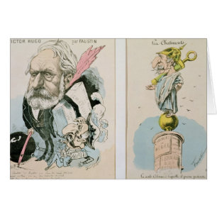 Caricatures of Victor Hugo  and Napoleon III