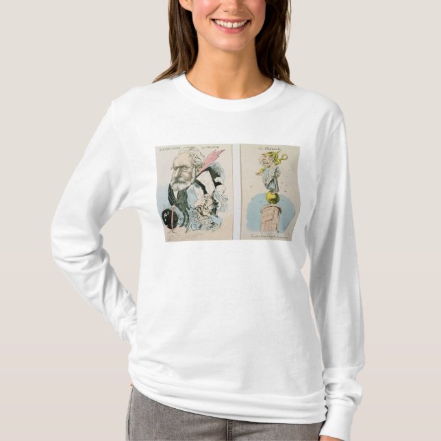 Caricatures of Victor Hugo  and Napoleon III T-Shirt (Front)