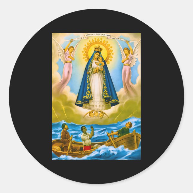 Caridad Del Cobre Cuba Santeria Oshun Classic Round Sticker (Front)
