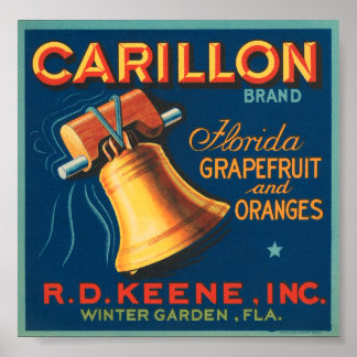 Carillon Brand Citrus VIntage Crate Label Poster