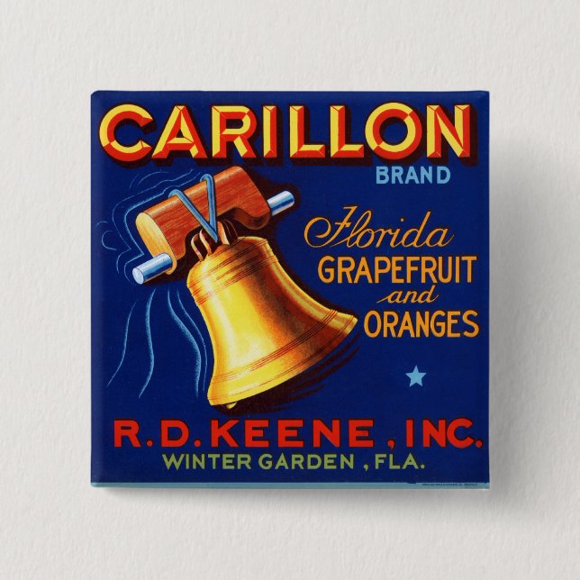 Carillon Brand Florida Grapefruit 15 Cm Square Badge (Front)