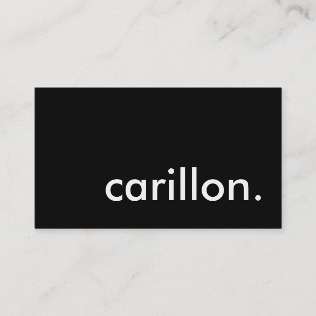 carillon. business card (Front)