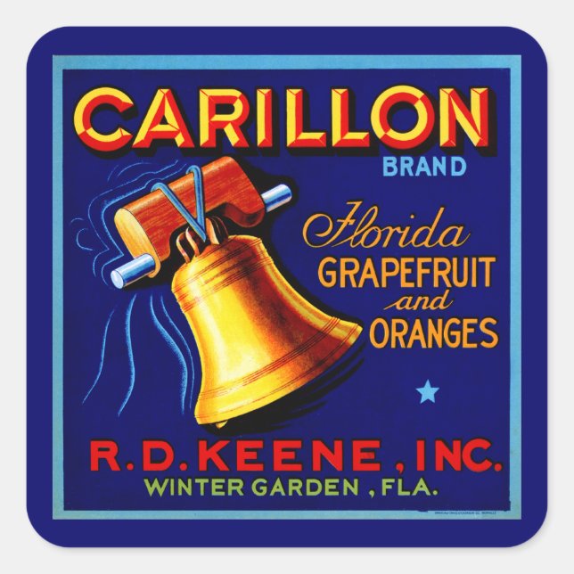 Carillon Florida Grapefruits Square Sticker (Front)